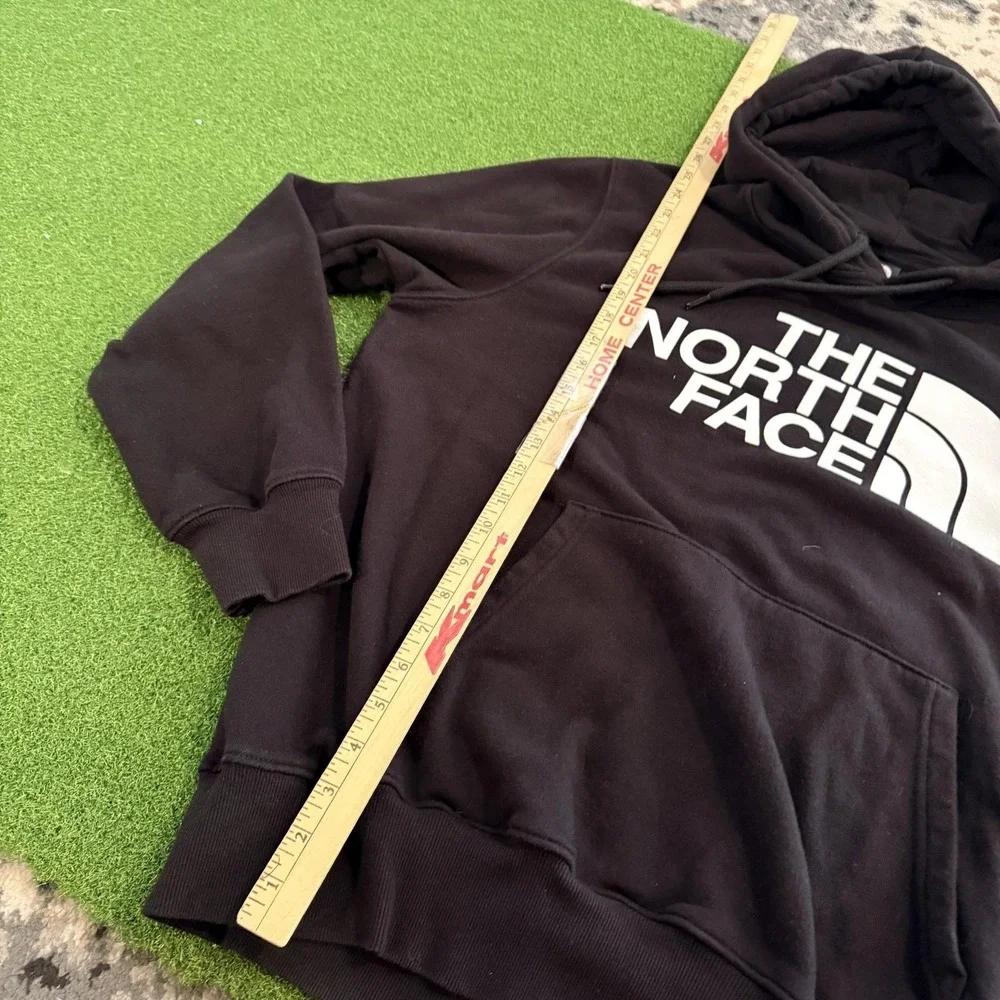The North Face Hoodie Mens L Black Pullover Sweatshirt Logo Kangaroo Pocket